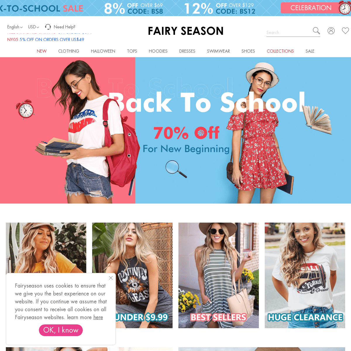 Online Clothing Shopping | Women's & Men's Clothes | Fairyseason