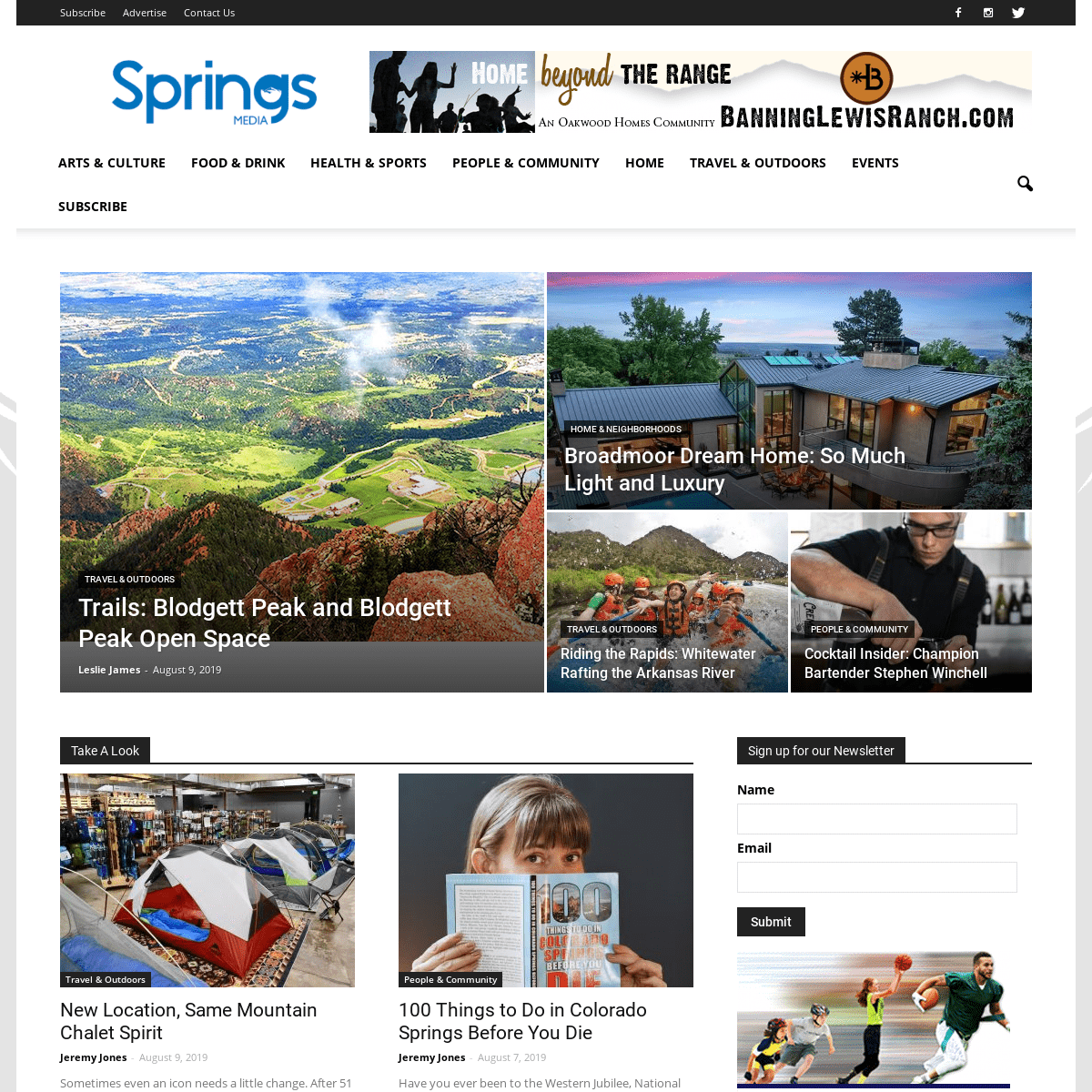 SPRINGS, city lifestyle magazine for Colorado Springs