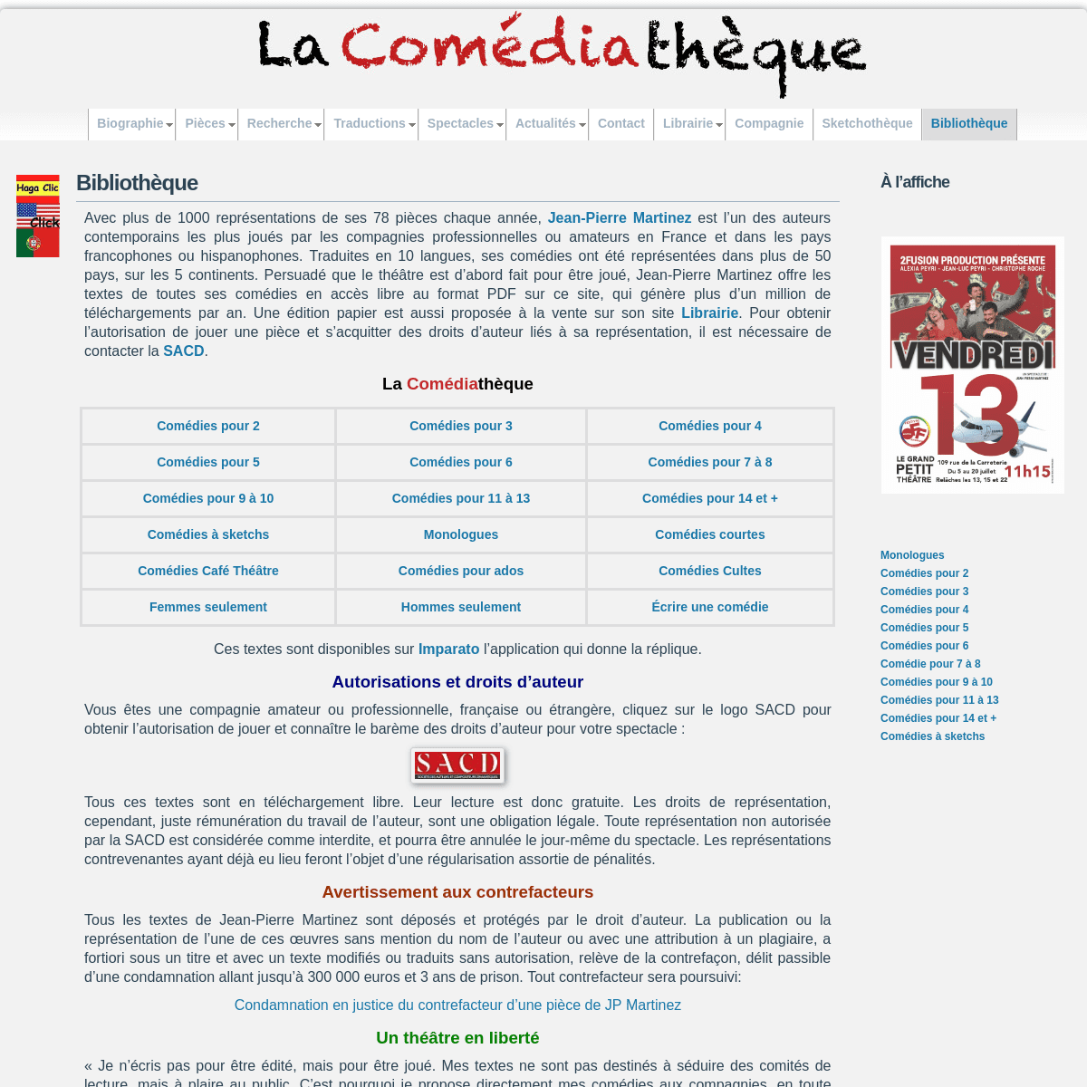 A complete backup of comediatheque.net