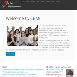 CEMI | Center for Entrepreneurship Management and Innovation 