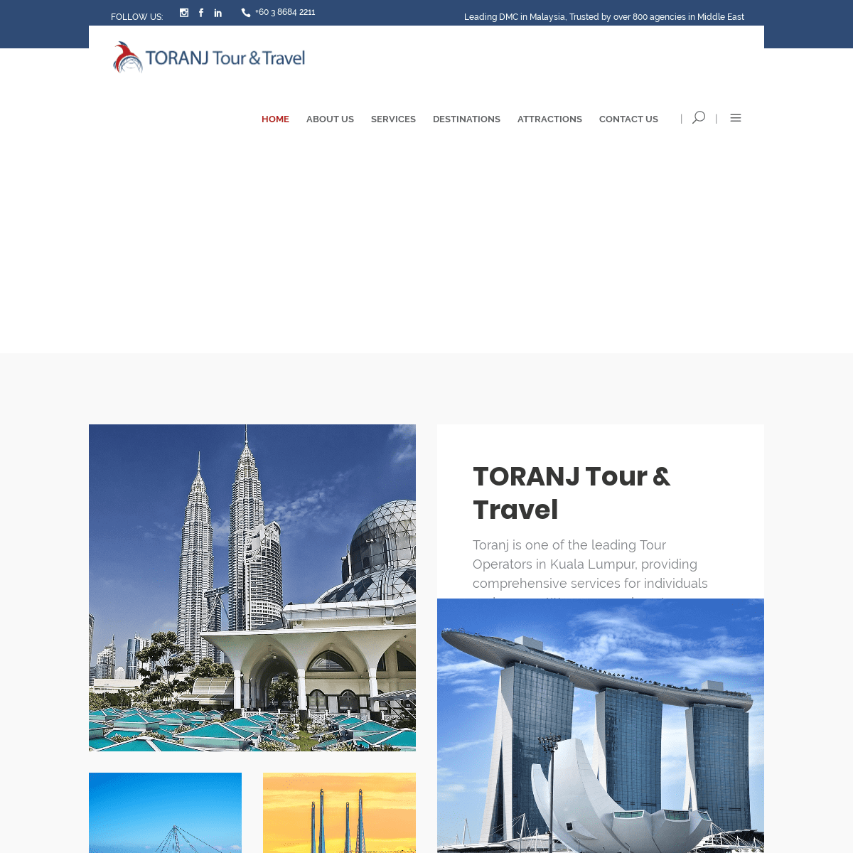 TORANJ Tour & Travel – Leading DMC in Malaysia, trusted by over 800 agencies in Middle East