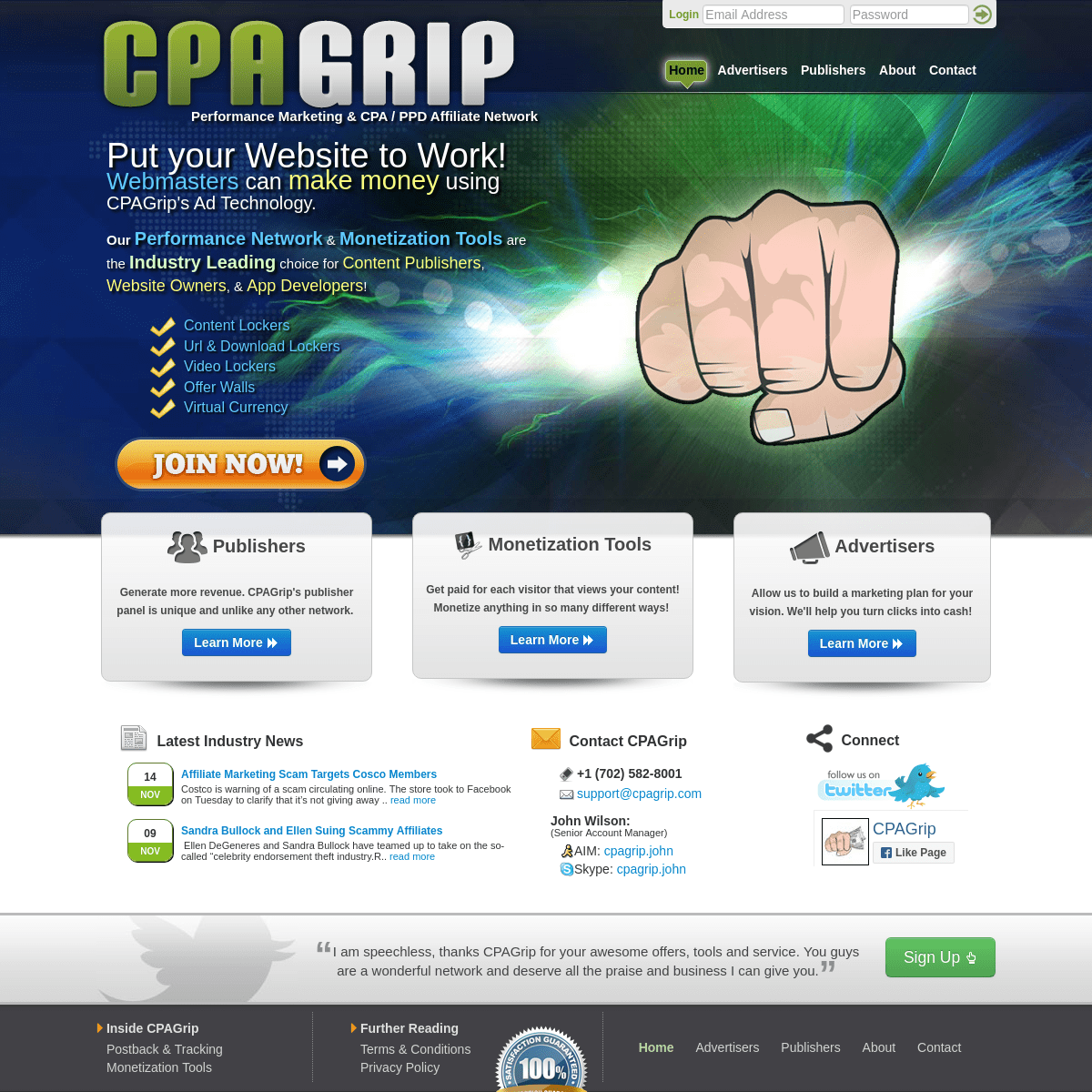 A complete backup of cpagrip.com