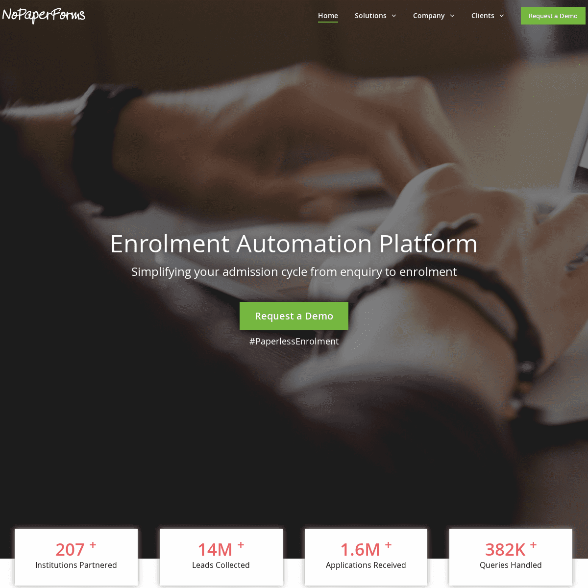 NoPaperForms | Enrolment Automation Platform
