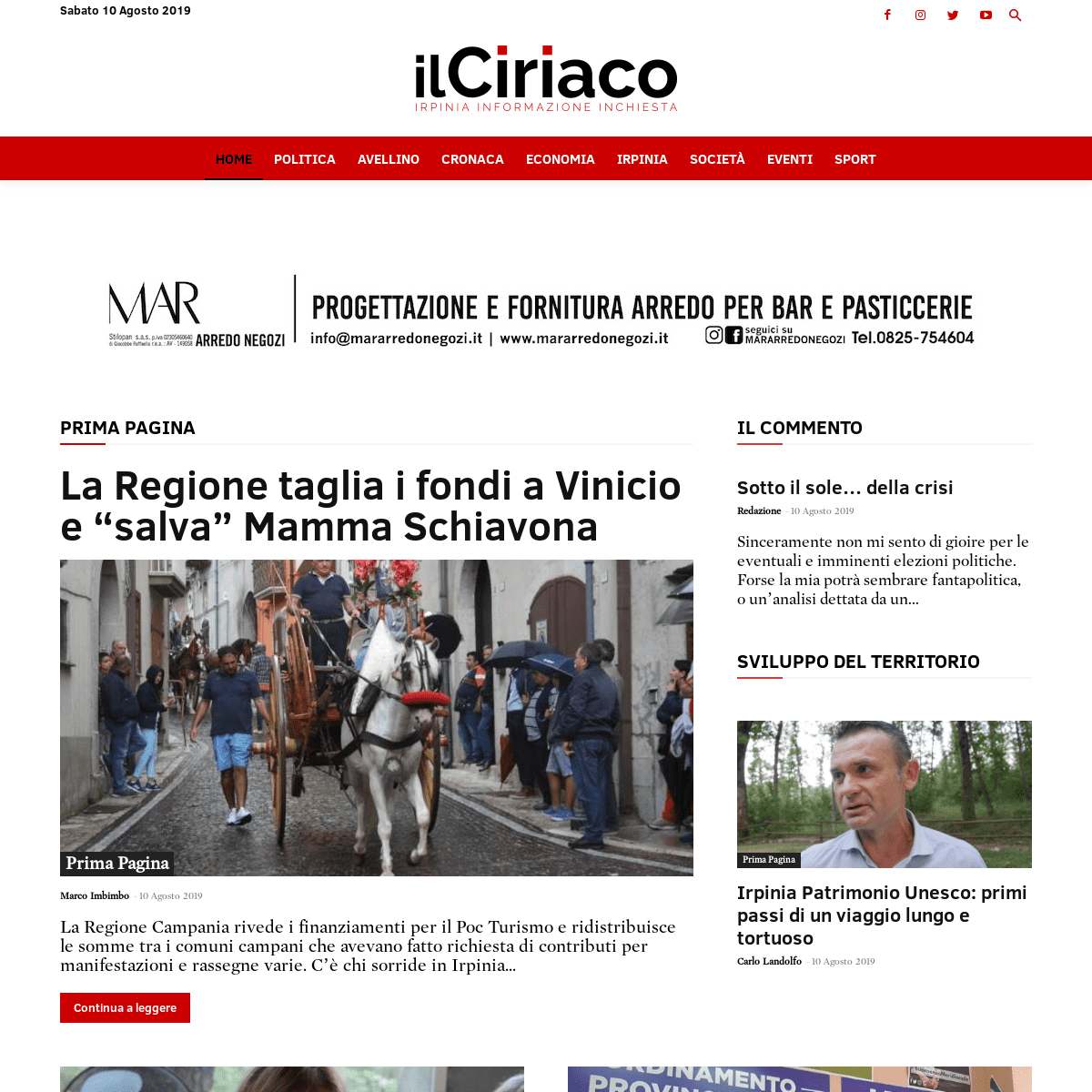 Home - IL CIRIACO - Quotidiano on line di Avellino e Provincia
