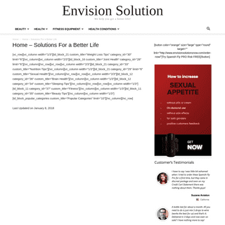Envision Solutions Now - We find solutions to your health problems!