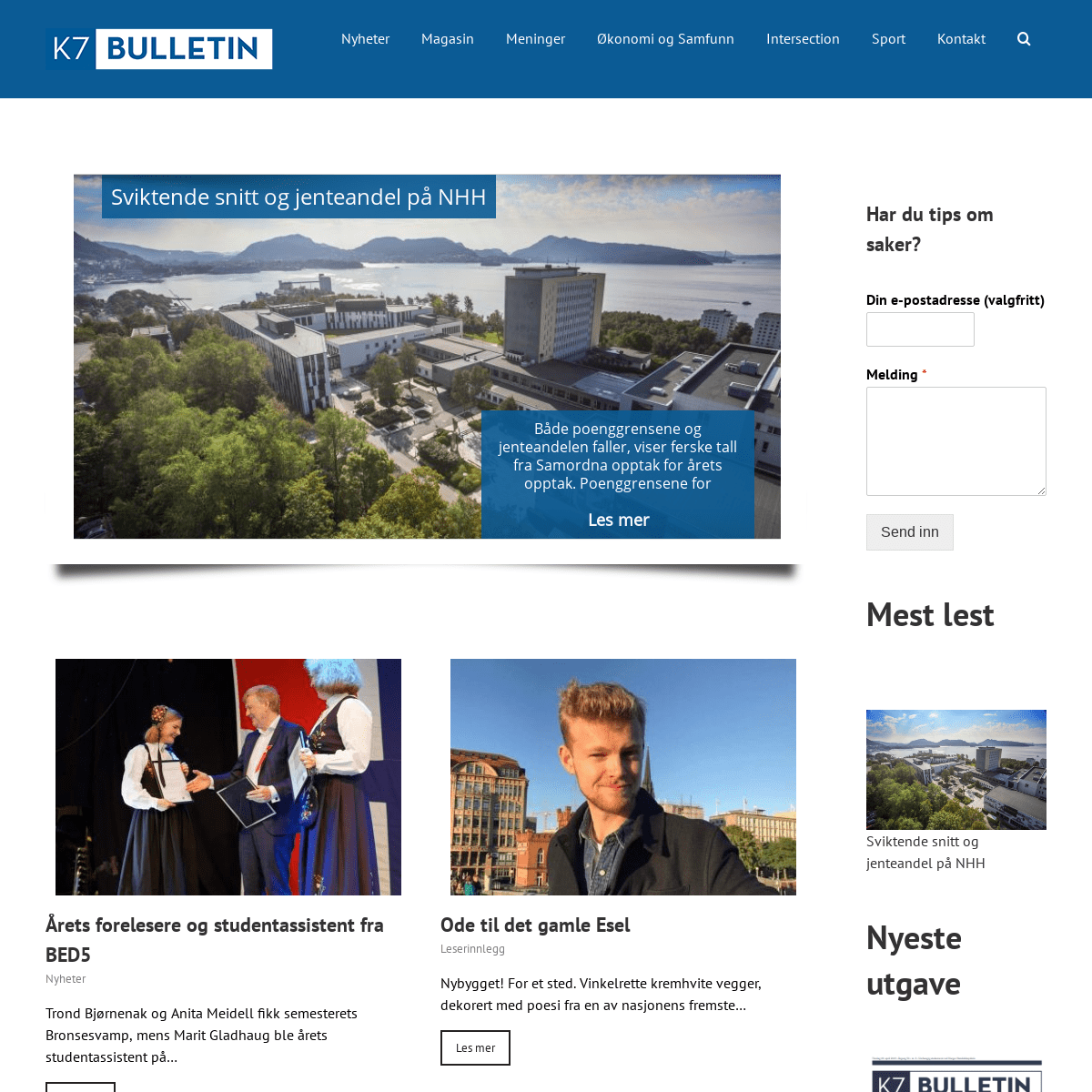 K7 Bulletin – Uavhengig studentavis ved Norges Handelshøyskole.