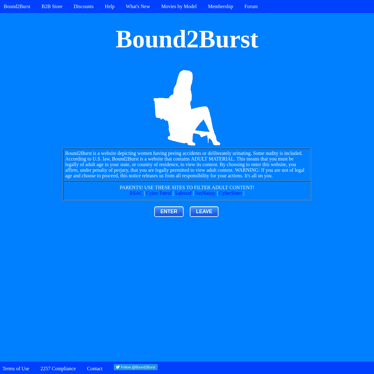 Welcome to Bound2Burst - Home of Desperation to Pee