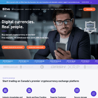 Canadian Cryptocurrency Exchange Platform | Bitvo