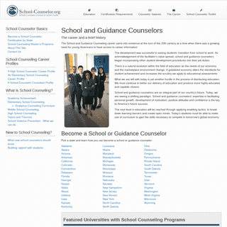 School Counselor / Guidance Counselor Career Information