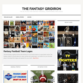 The Fantasy Gridiron - The #1 place for Fantasy Football team Names and logos.