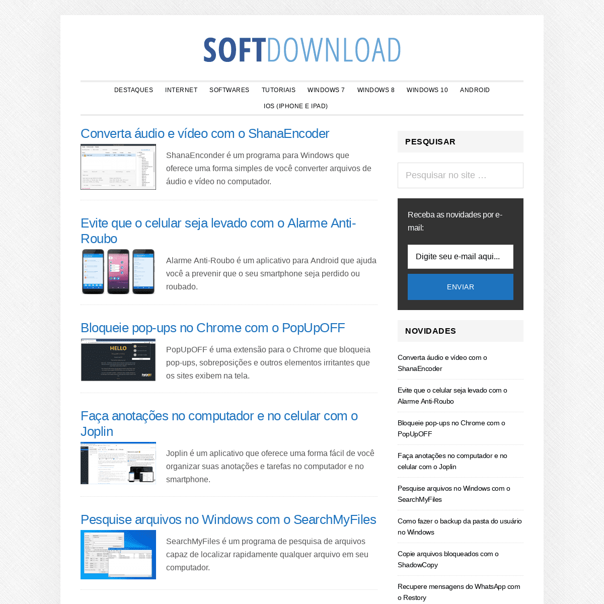 SoftDownload - Programas e jogos gratuitos