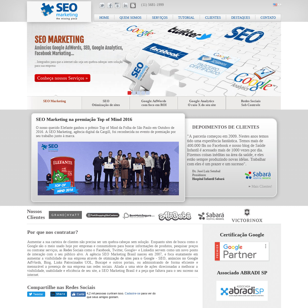 SEO Marketing: Anúncios Google AdWords, SEO, Analytics, Facebook