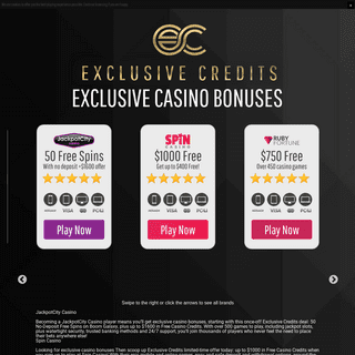 Exclusive Credits. The best casino bonuses online.