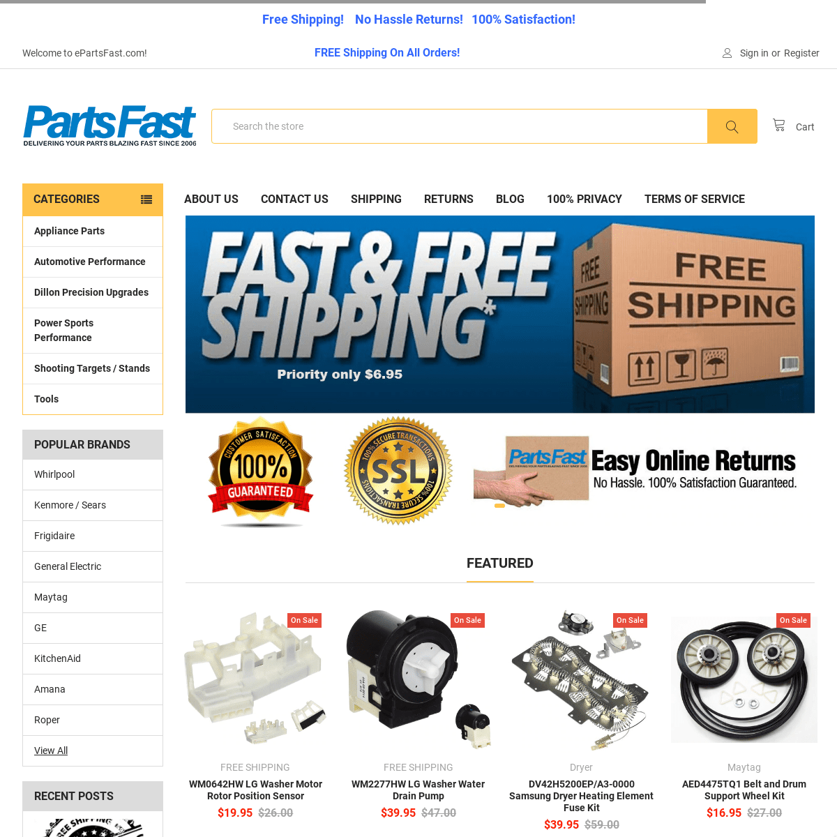 A complete backup of epartsfast.com