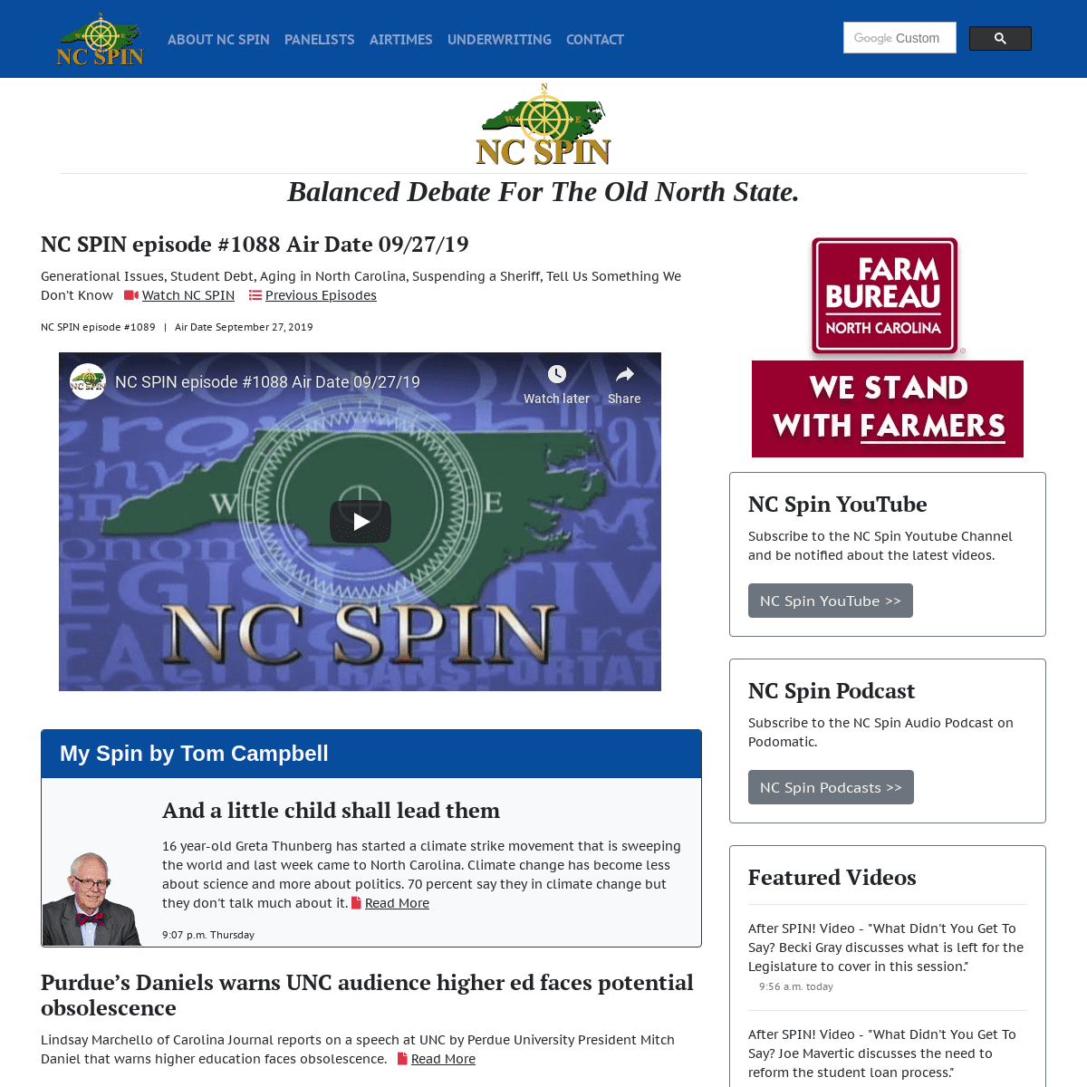NC SPIN: Balanced Debate for the Old North State
