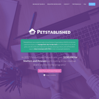 Petstablished | Manage your Animal Welfare Organization (AWO) with our easy-to-use software.