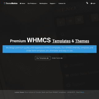 Premium WHMCS Templates & Themes - ThemeMetro