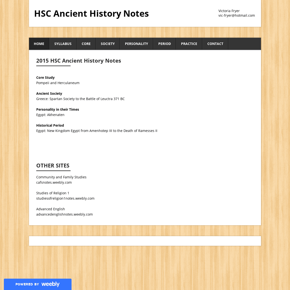 HSC Ancient History Notes - Home