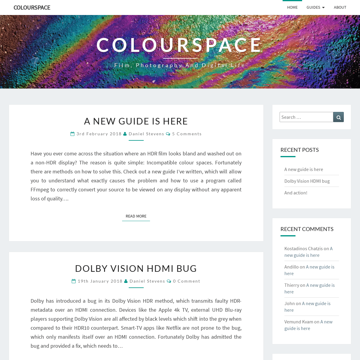 Colourspace – Film, Photography and Digital Life