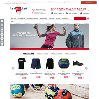 handballdirekt.de - Handball Kleidung, Handball Schuhe, Handbälle