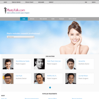 PlastyTalk - Guide to Aesthetics and Plastic Surgery in Singapore