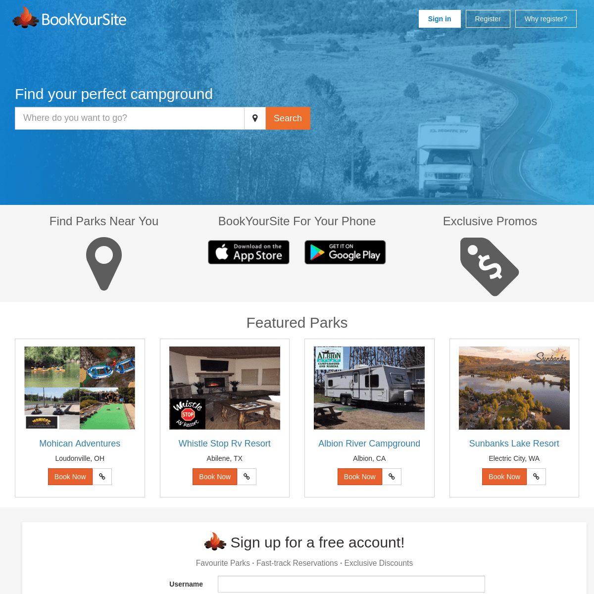 Online Campground and RV Park Reservations | BookYourSite