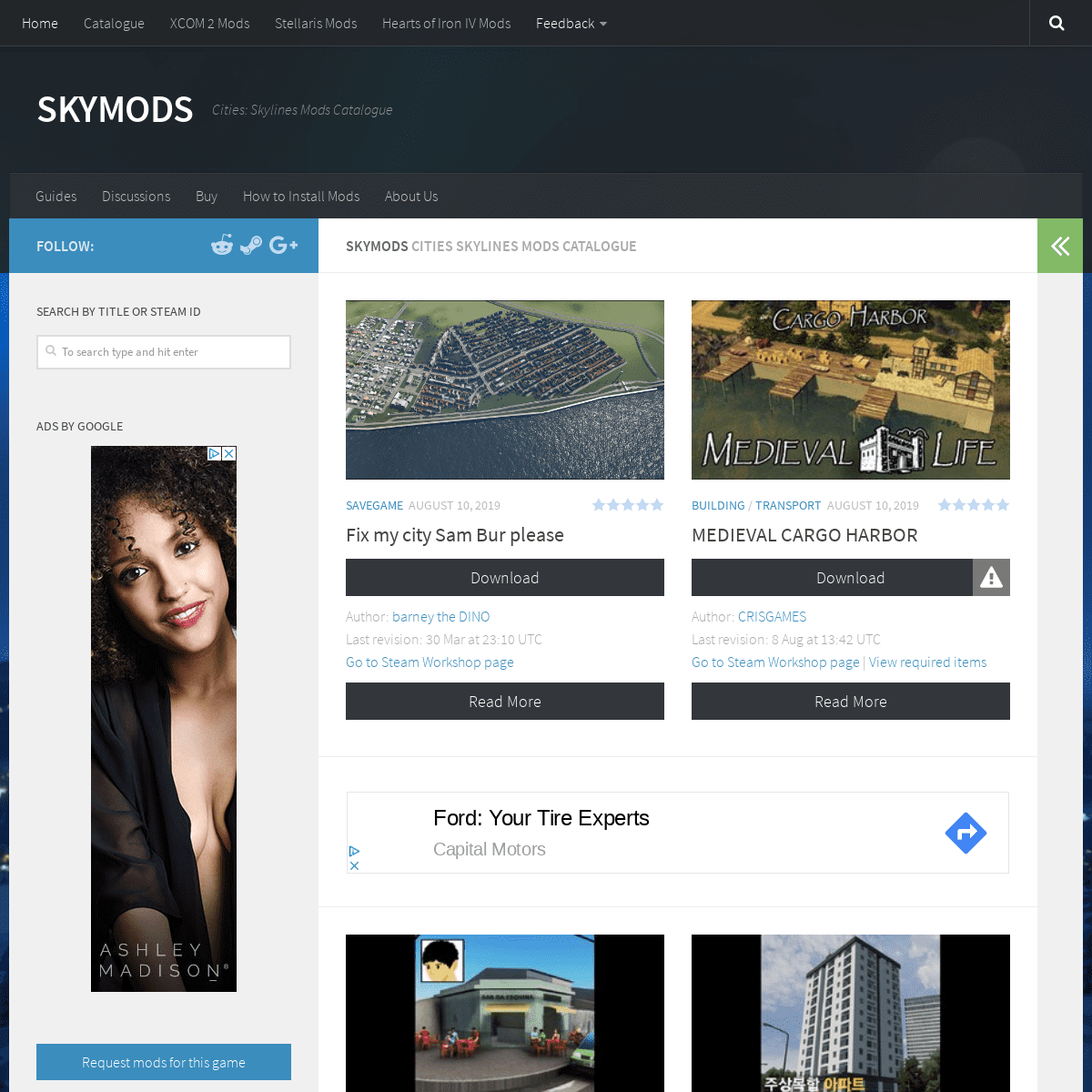 SKYMODS - Cities: Skylines Mods Catalogue