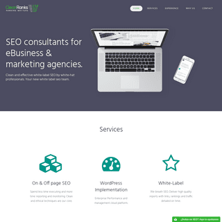 Clean Ranks | SEO Consultants for eBusiness and Marketing Agencies 