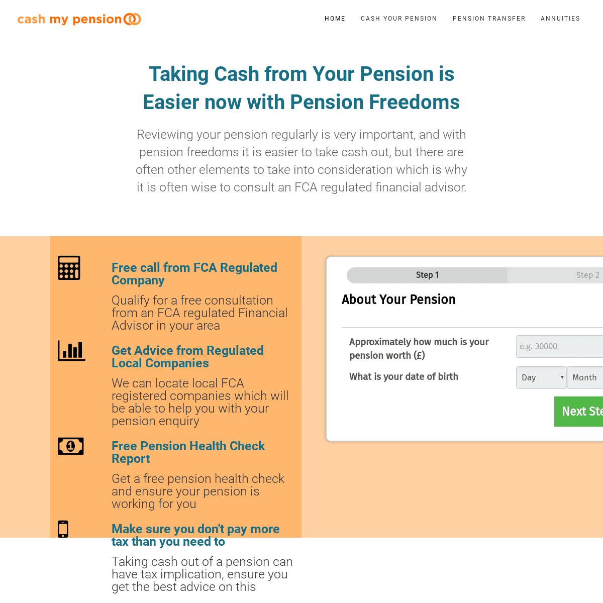A complete backup of cash-my-pension.co.uk