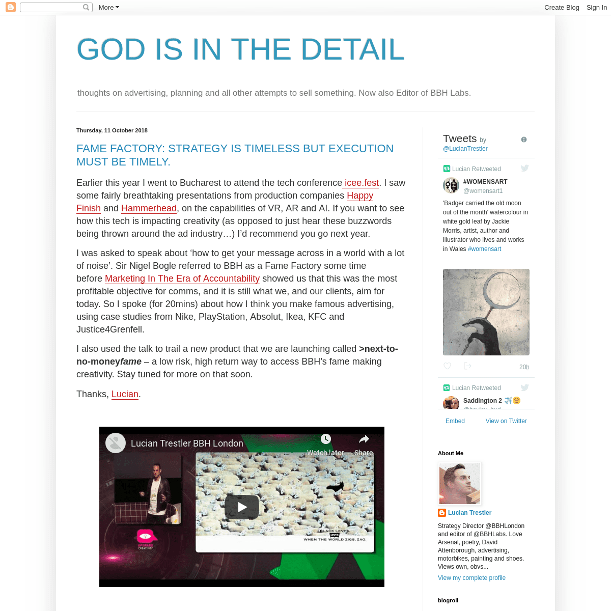 GOD IS IN THE DETAIL
