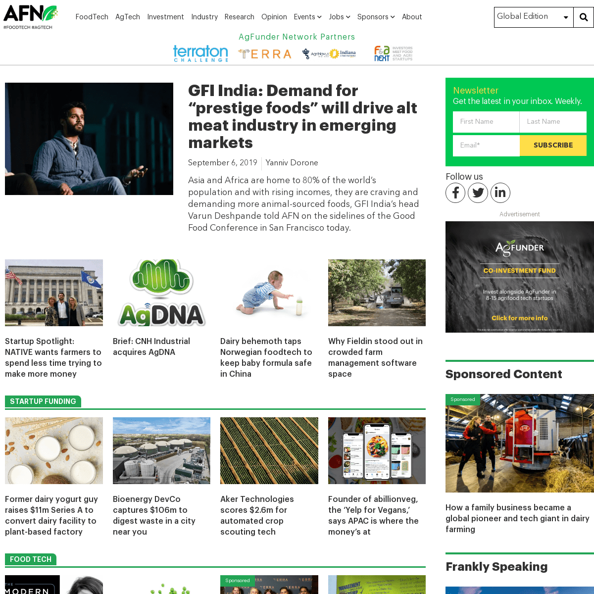 AFN - FoodTech, Agtech, Startups, Venture Capital