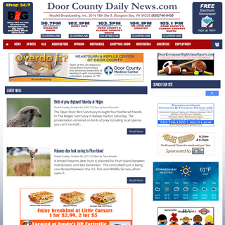A complete backup of doorcountydailynews.com