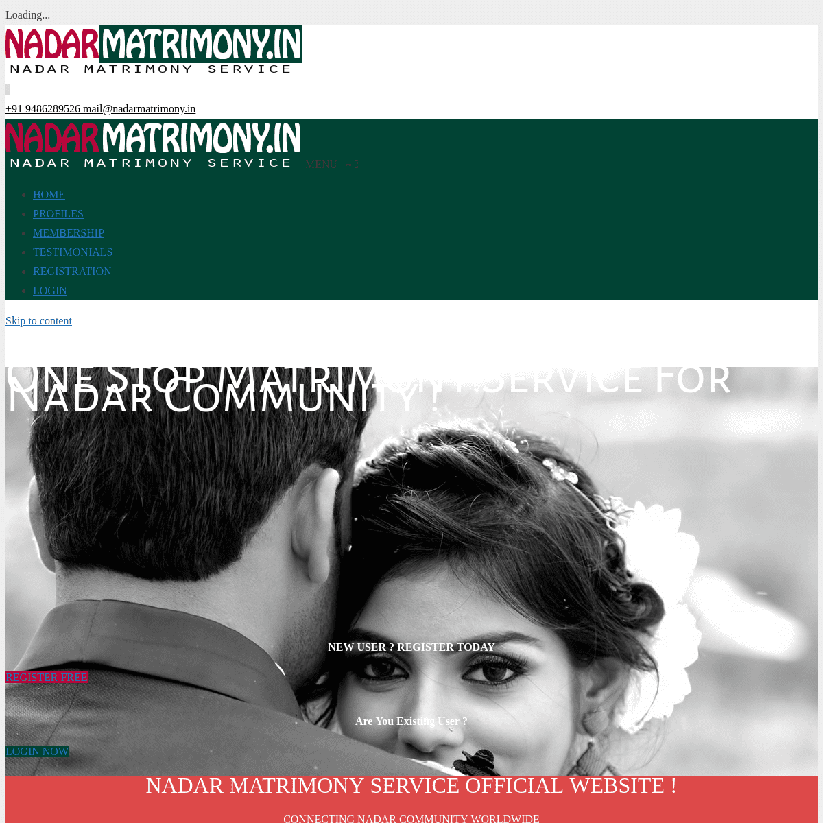 Nadar Matrimony – Nadar Matrimony Website