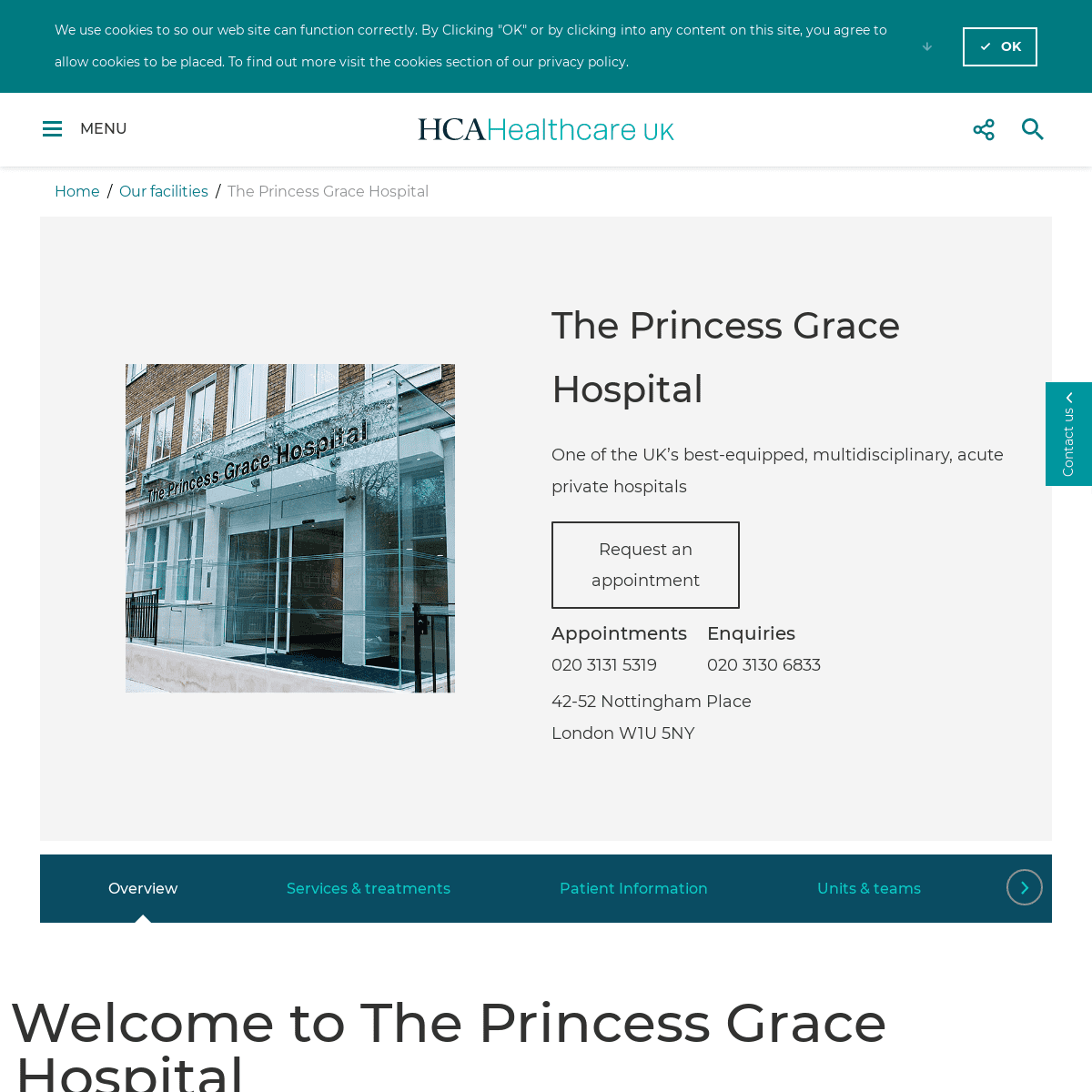 The Princess Grace Hospital | HCA Healthcare UK