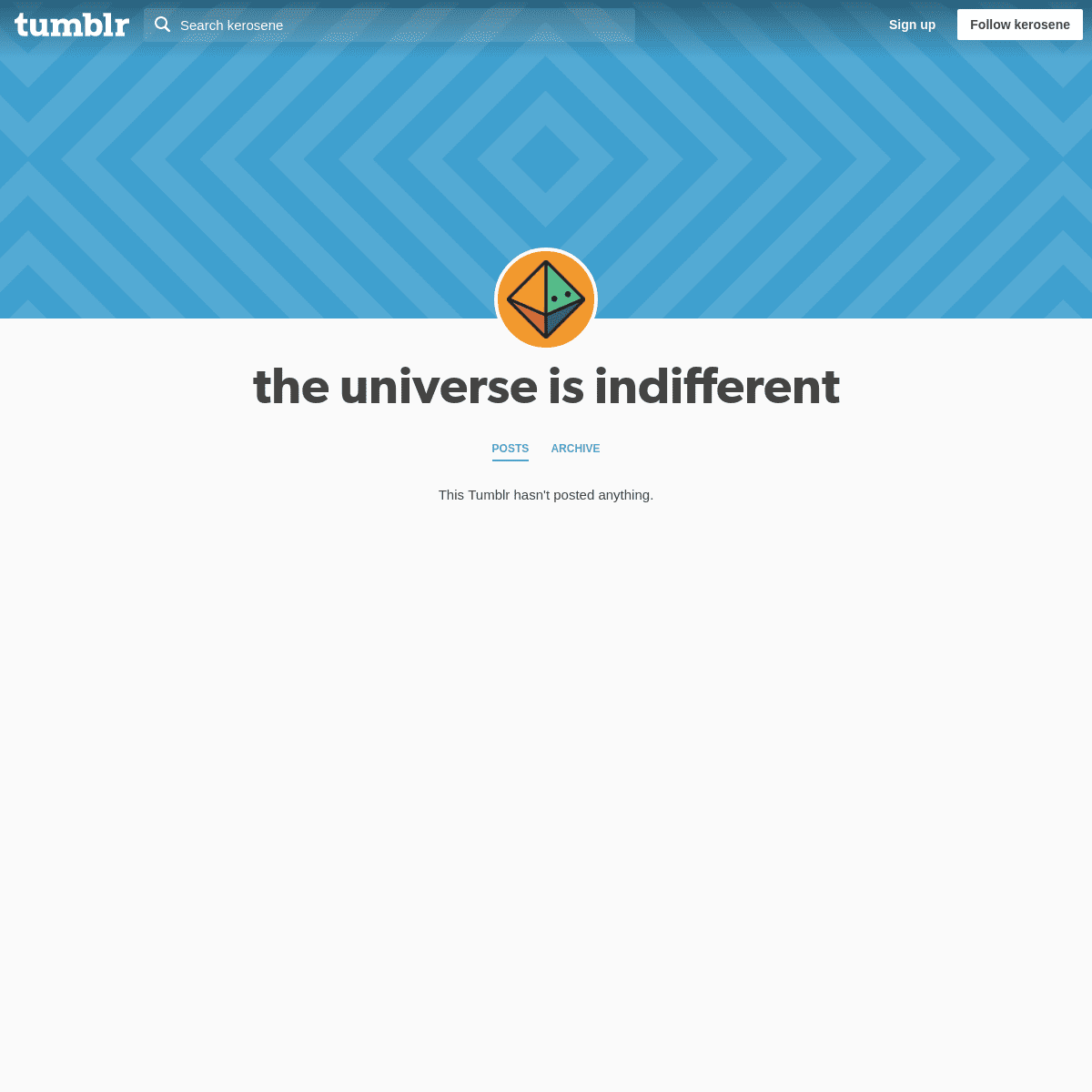 the universe is indifferent