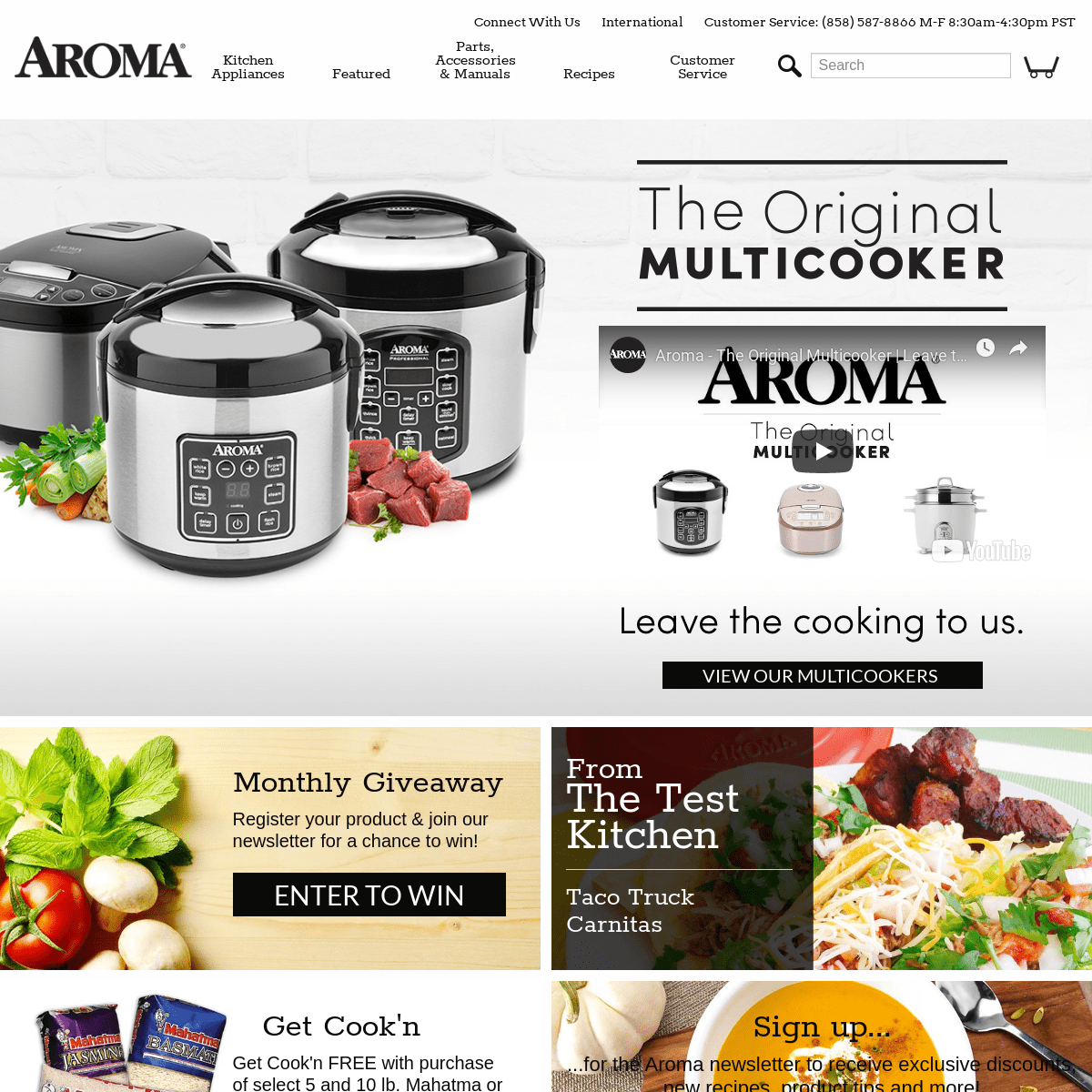 Aroma Housewares Small Kitchen Appliances, Recipes, Parts & Manuals
