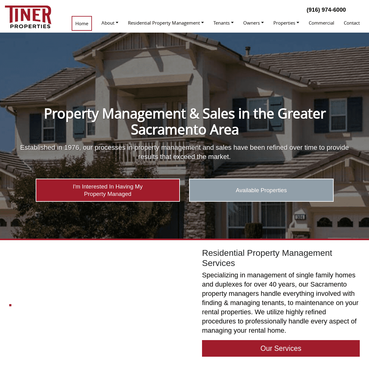 Sacramento Property Managers - Tiner Properties, Inc.