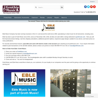 Eble Music is now part of Groth Music