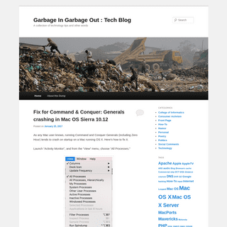 Garbage In Garbage Out : Tech Blog | A collection of technology tips and other words