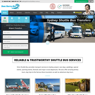 Sydney Airport & Cruise Ship Shuttle Bus Transfers & Day Tours | Shire Shuttle Bus