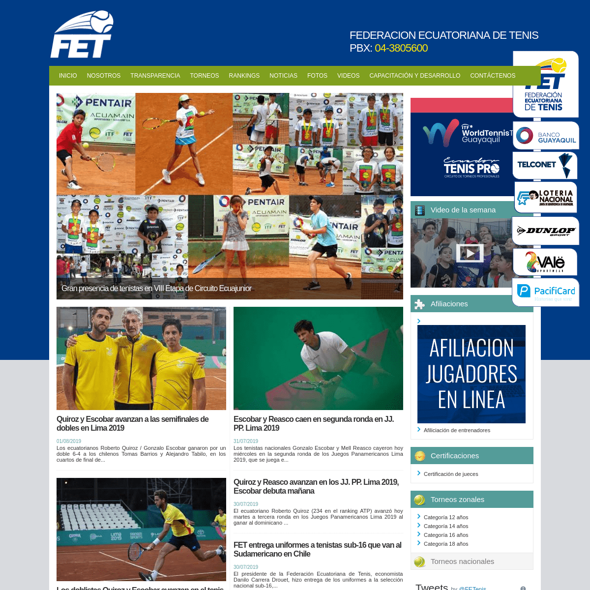 FET - Federación Ecuatoriana de Tenis