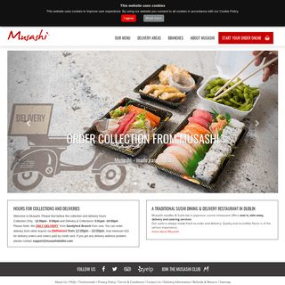 Musashi Dublin | Order Online | Japanese Noodles & Sushi