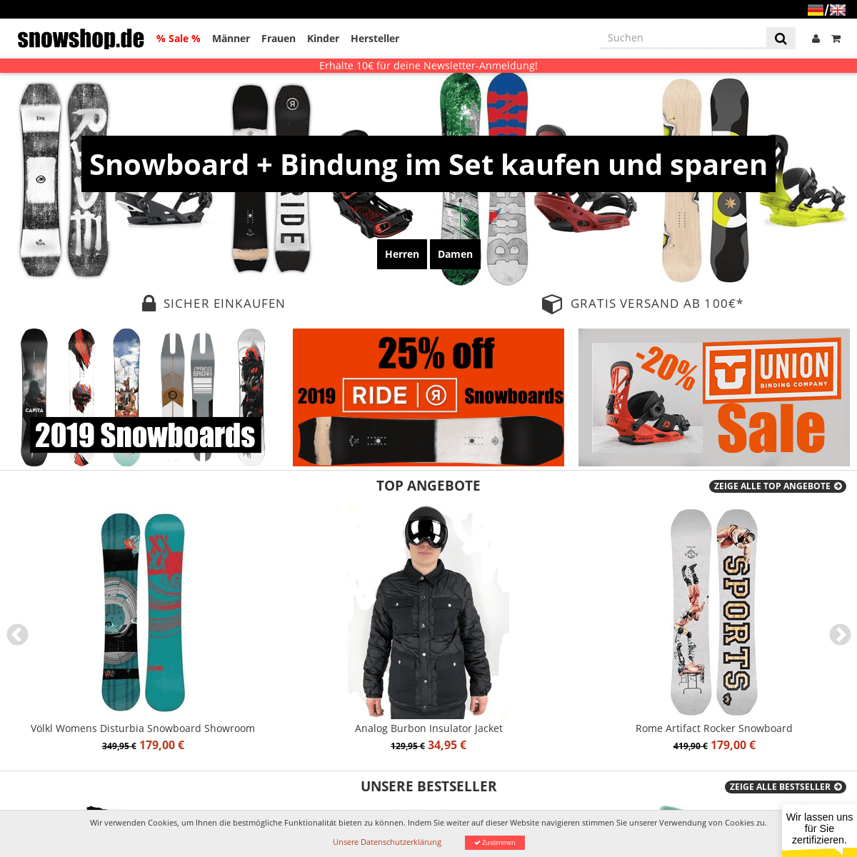 Snowshop.de – Snowboards und Accessoires günstig online kaufen