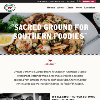 Crooks Corner - Shrimp and Grits, Seasonal Southern Cuisine, Chapel Hill