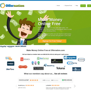 Offer Nation - Make Money Online Free - Best Paid Survey Site