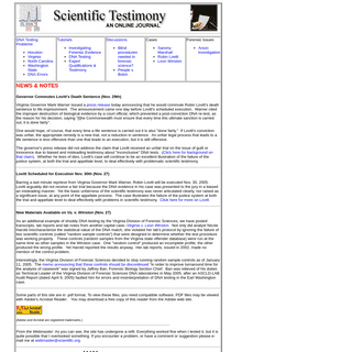 Scientific Testimony - An Online Journal
