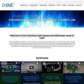 CoSMIC Lab – Columbia High-Speed and Mm-wave IC Lab