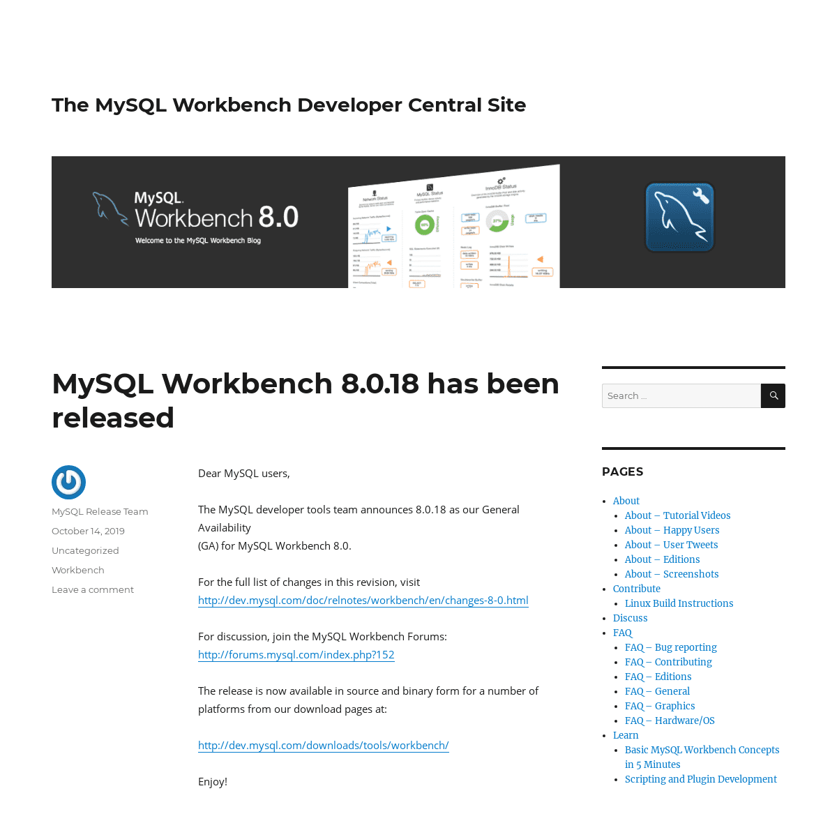 A complete backup of mysqlworkbench.org