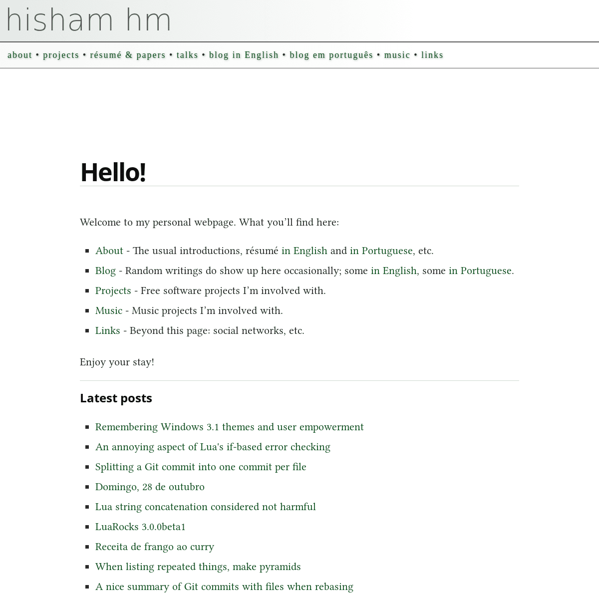 A complete backup of hisham.hm