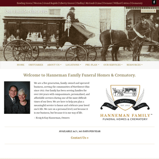 Hanneman Family Funeral Homes & Crematory | Bowling Green OH funeral home and cremation